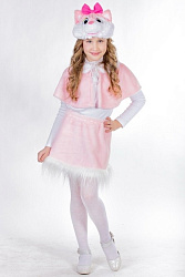 Кошечка розовая карнавальный костюм плюш