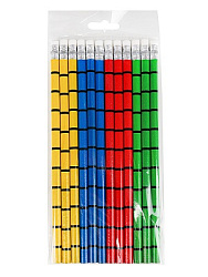 TM"Legend"Карандаш ч/г, круг., незаточ., с ласт., 4 цвета микс. ПОЛОСКА (КЧ-3164) в пакете, кр 12