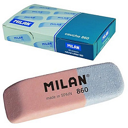 Ластик " Milan " 47*14*7мм, каучуковый, комбинированный, для стирания чернил и графита, 10013160/270
