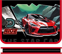 Папка для тетрадей А5 молния вокруг печать на пластике 230/180/25 (50) (ПМ-А5-04, RIDE AND ROAD 2025