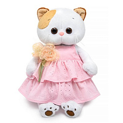 LK24-153 Игрушка Кошечка Ли-Ли в сарафане с цветами