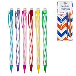 Карандаш механический " Attomex " 0,5мм, HB, ластик, пластиковый, пластиковый клип, картонная упаков