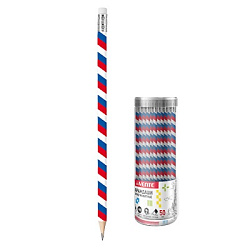 Карандаш ч/гр " deVente " Триколор HB с ластиком, круглый, деревянный, цвет корпуса - с рисунком, за