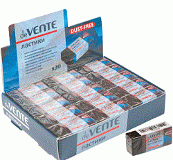 ЛАСТИК "DEVENTE. BLACK" 39,5X17,5X11,5 ММ СИНТЕТИЧЕСКИЙ КАУЧУК, ЧЕРНЫЙ, DUST-FREE, В ИНДИВИДУАЛЬНОЙ