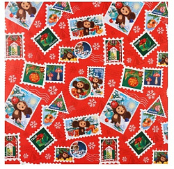 Бумага упаковочная «Новый год» 70 х 100 см, Чебурашка