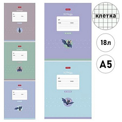 Тетрадь А5  48л клетка " Hatber " Мышонок Creepy, офсет, на скобе, обложка - мелованный картон, лами