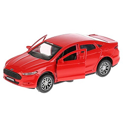 270428  Машина металл FORD MONDEO, длина 12 см, откр дв, багаж, инерц, красный. Технопарк в кор.2*36