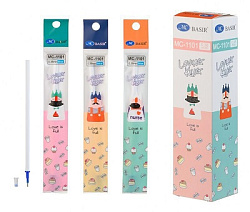 Стержень пиши-стирай " Basir " гелевый синий 0,38мм 129мм, 10013160/250323/3135270       