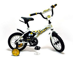 ВЕЛОСИПЕД BMX 12" "ТАКСИ",РАМА-11,КОМПЛЕКТАЦИЯ-02, СТАЛЬНОЙ ОКРАШЕНЫЙ ОБОД, ОКРАШЕНЫЕ КРЫЛЬЯ, РУЧНОЙ