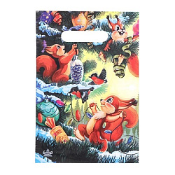 Пакет "Три бельчонка", полиэтиленовый с вырубной ручкой, 19,5 х29 см, 30 мкм 9827629