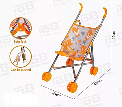 Коляска №003-8 для кукол/пластик/пакет/48*25*42