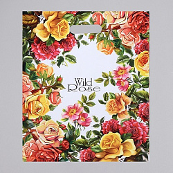 Пакет "Дикая роза", полиэтиленовый с вырубной ручкой, 40х50 см, 80 мкм 1464600