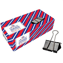 Зажимы " Attomex " черный 41мм 12шт, картонная коробка