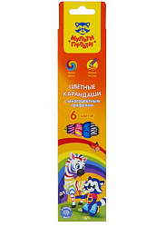 Карандаши с многоцветным грифелем Мульти-Пульти "Енот и радуга", 06цв., заточен., европодвес