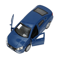 Машина металл LADA vesta 11,5 см, двери, темно-синий, кор. Технопарк в кор.2*36шт