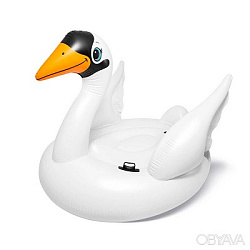 57287EU Плотик в виде лебедя надувной из поливинилхлорида. Размер 249Х246см. Возраст 14+, ремкомплек