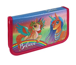 ТМ "Profit" Пенал 1-секц, большой, с отк.планкой ПОВЕРЬ В ЕДИНОРОГОВ-2 (ПН-7473)(190х115)лам.к