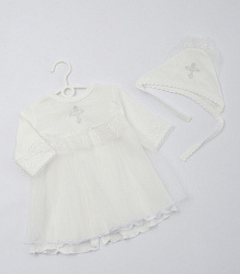 Крестильные платья фатин 74  1003И