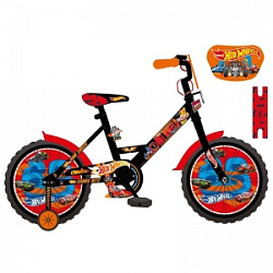 Вело.дет.12" ХОТ ВИЛС gt-тип, щиток,встав.страх.кол,звон,полу-слик 2,125",пласт.кр. - в кор.1шт