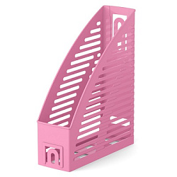 Лоток для бумаг вертикальный пластиковый 85мм " Erich Krause "  Base, Pastel, розовый