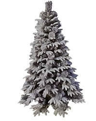 Ель E ПВХ+литые белые кончики заснеж. 2.1 метра