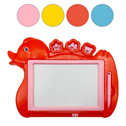 Доска " KWELT " Волшебный экран 30*22см Уточка в комплекте: ручка для экрана, 3 штампика, цвет- ассо