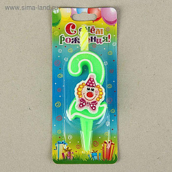 свечи тортовые цифры с клоуном 2