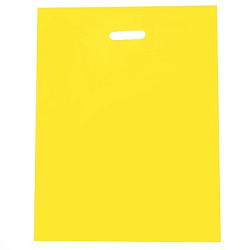 Пакет полиэтиленовый с вырубной ручкой, Желтый 40-50 См, 30 мкм 9044112