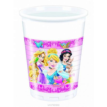 Стакан пл Принцессы и животные200мл 8штР