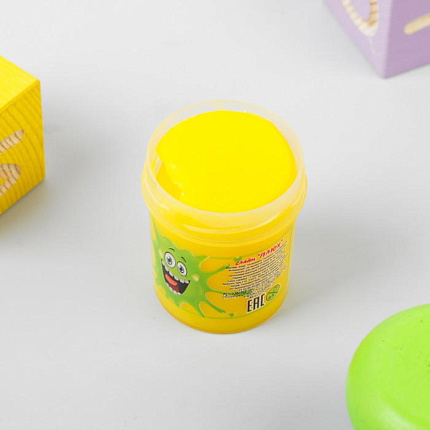 "Слайм Плюх" желтый, туба, 40 гр.
