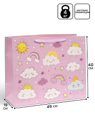 Пакет ламинированный «Милые облака», XL  49 × 40 × 19 см   10894023