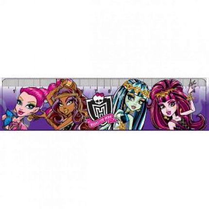 85431 Линейка 20 см "Monster High", пластиковая, европодвес