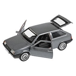 326422 Машина металл LADA-2108 "СПУТНИК" длина 12 см, двери, багаж, серый, в кор. Технопарк в кор.2*