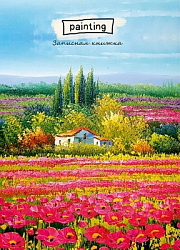 ЗАПИСНАЯ КНИЖКА А6 48л. МАКОВОЕ ПОЛЕ (48-6182) 7БЦ, глянц.ламинир., лен