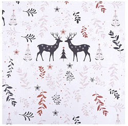 Бумага упаковочная глянцевая двусторонняя "Олени", 70 х 100 см