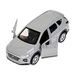 Машина металл HYUNDAI SANTAFE 12 см, двери, багаж, инерц, темно серый, кор. Технопарк в кор.2*36шт