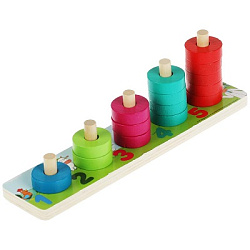 Сортер "учимся считать" СИНИЙ ТРАКТОР 22*0.9*5 см, термопленка Буратино в кор.100шт