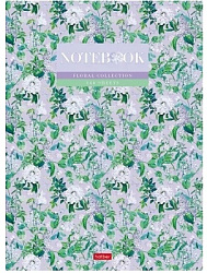 Бизнес-блокнот БОЛЬШОЙ ФОРМАТ А4 7БЦ 160л " Hatber " Floral collection, клетка, обложка - глянцевый 