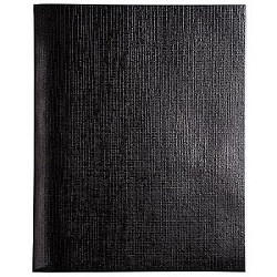 Тетрадь А5  96л клетка " Hatber " бумвинил Metallic Черная, офсет, на скобе