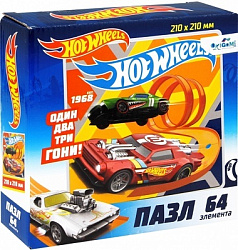Hot Wheels.Пазл.64Эл. Крутые виражи.06858