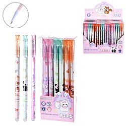 Ручка пиши-стирай " Mazari " Pets гелевая 0,5мм синяя, игольчатый пишущий узел, термочуствительные ч