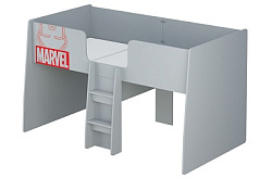 Кроватка -чердак Марвел 4105,с выдвиж.элементами,серый