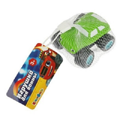 Игрушка пластизоль для ванны 8 см, 1шт, сетка вспыш зеленый КАПИТОШКА в кор.100шт