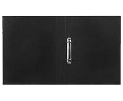 Папка 2 кольца " KWELT " А4 41мм черная, пластик - 0,5мм, индивидуальный штрихкод