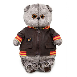 Ks22-059 Игрушка Кот Басик в кожаной куртке