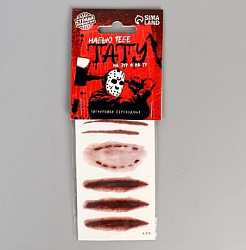 Карнавальный аксессуар- тату «Порезы»