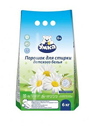 374629 Порошок для стирки детского белья, умка 6 кг Заботливая мама в кор.2шт