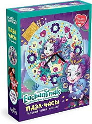 Энчантималс.Пазл Часы.77Эл.Павлин. +4 магнита.05069