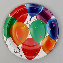 Тарелка бумажная "Шары" набор 6 шт   3968723                           