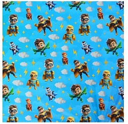 Бумага упаковочная,  глянцевая "Супергерои"  70 х 100 см 10385358